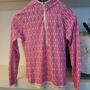 ⛳️Masters Qrt zip long sleeve Size S Pink/White